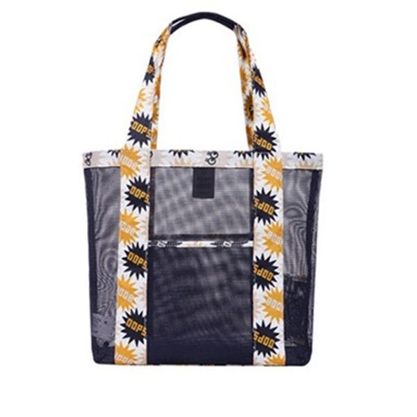 Ladies Summer Mesh Beach Bag Bag Supment Bag Sports Fashion Fashion Leisure Travel Shopping Spa Spa Mags Inventory оптом