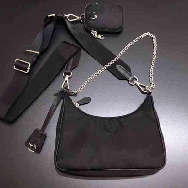 

bag texture niche new fashion portable small black leisure versatile one shoulder two piece set handbag luxury