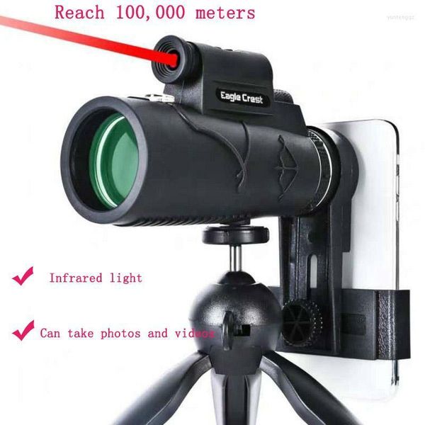 Телескоп Бинокль HD 12x50 High Power Bak4 Prism Monocular с держателем мобильного телефона Leatrod Tool