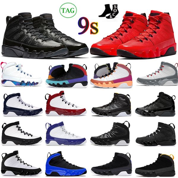 

9s mens basketball shoes mens womens chile red bred unc outdoor sports sneakers