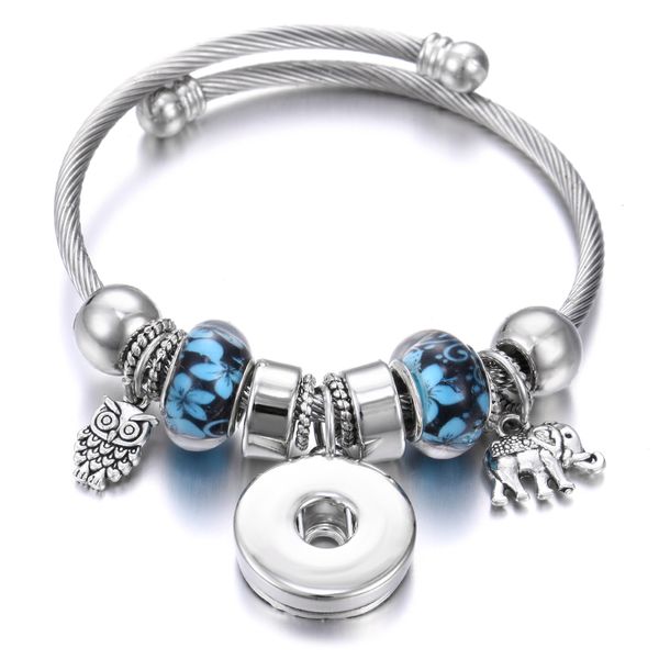 Braccialetti con ciondoli in argento sterling 925, perline elastiche in metallo con perline a scatto, originali, per braccialetti Pandora, creazione di gioielli, regalo fai da te