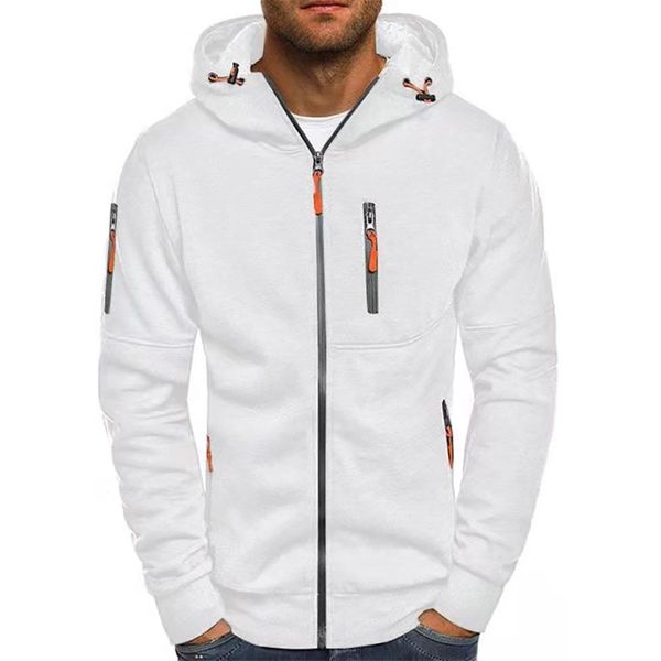 

spring mens jackets hooded coats casual zipper sweatshirts male tracksuit fashion jacket mens clothing outerwear streetwear 220721, Black
