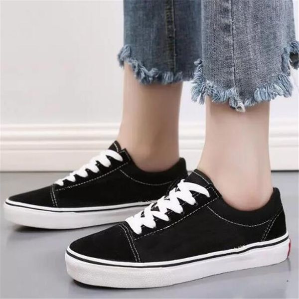 

fashion old skool canvas shoes men women casual sneakers classic black white skateboard shoes sports shoe