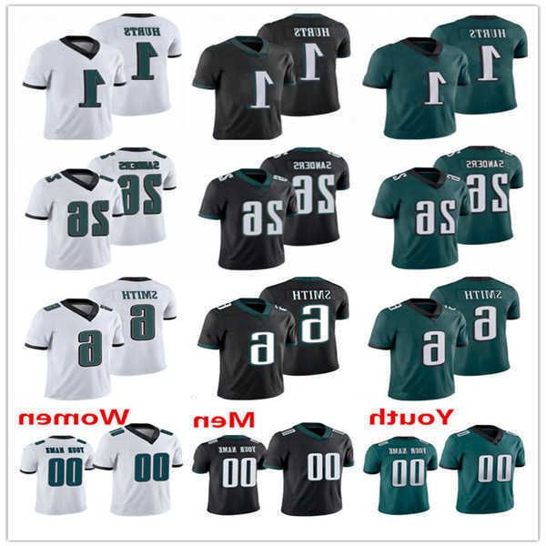 

custom men 88 dallas''goedert philadelphia''eagles''20 brian dawkins 6 devonta smith 1 jalen hurts 62 jason ke, Black;red
