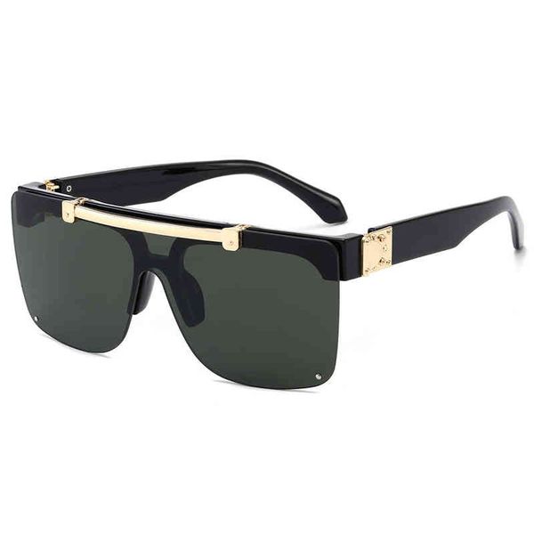 

sunglasses 2022 flip punk fashion sunglasses net red frameless printing, White;black