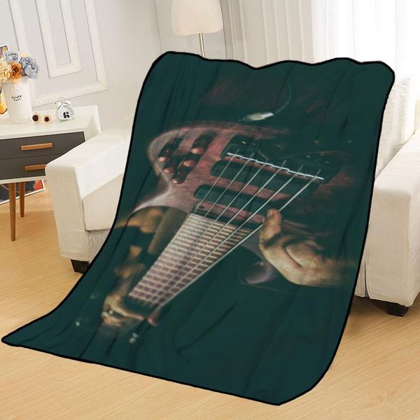 Coperte Arrivo Chitarra Stampa Coperta morbida Gettare su casa/divano/biancheria da letto Copertura da viaggio portatile per adulti