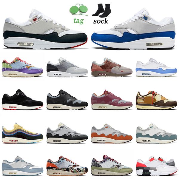 

2022 sports 1 87 running shoes mens trainers obsidian anniversary royal concepts far out london bred patta waves noise aqua monarch men wome