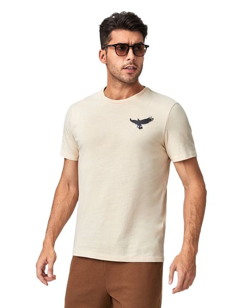 

men eagle & letter graphic tee e4jv#, White;black
