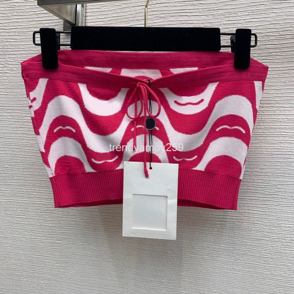 

women's tanks & camis summer wave letter back drawcord design knitted strapless blouse wrapped inside, White