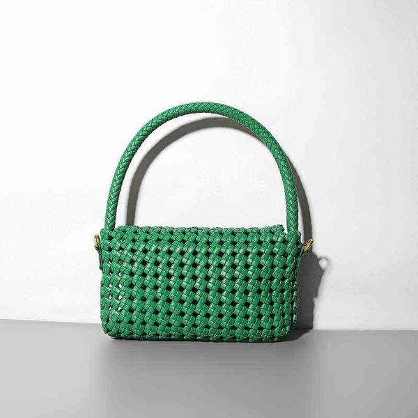 

neat hollow design axillary shoulder bag for women small handbags and purse woven single leisure holiday ladies 0628