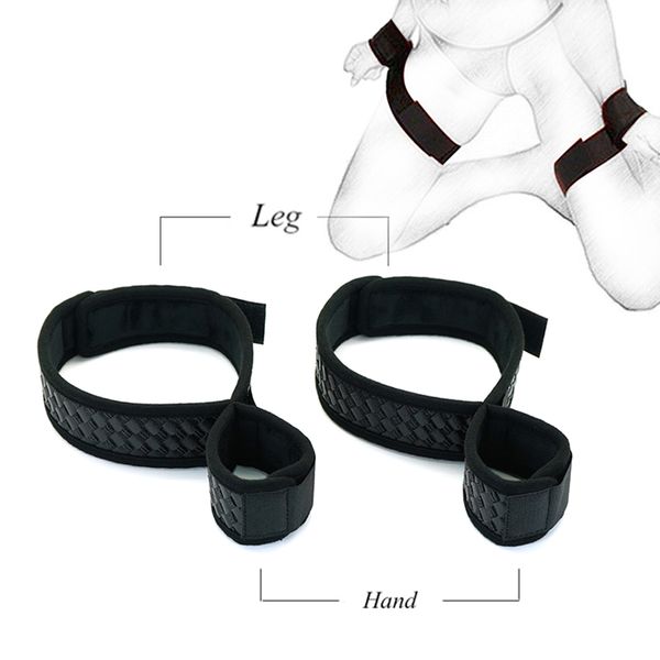 Manette Polsini alla caviglia Giocattolo sexy per adulti per donna Fetish Restraint Bondage Strap y Polsini morbidi dal polso alla coscia Prodotti Cosplay Articoli di bellezza