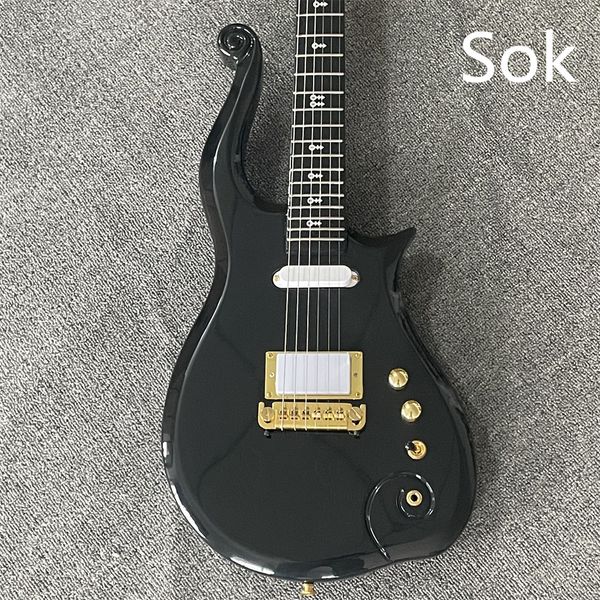 

in stock black full-body little prince electric guitar 24 arrow fingerboard guitarra guitars