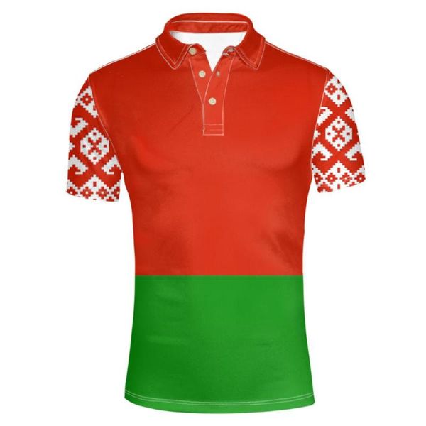 Polos maschile giovanile fatta personalizzata Numero stampato Po grey blr country camicia di bandiera russa bandiera della bandiera bielorussa degli uomini