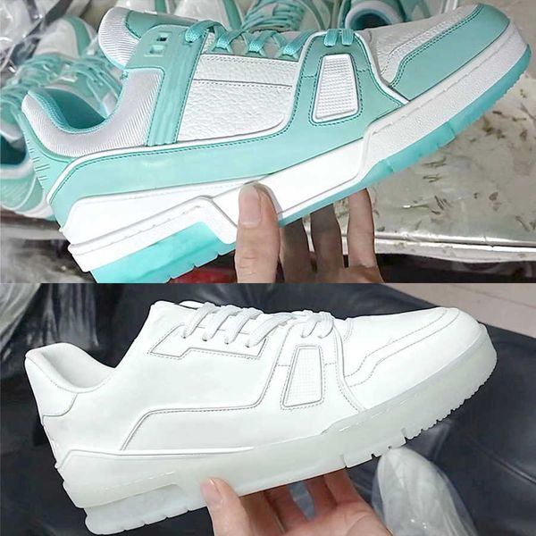 

brand mens suede calf leather shoes embossed platform trainer sneaker luxury designer sneakers rubber outdoor runner shoe 268, Black