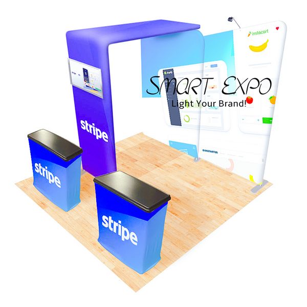 

tension fabric booth advertising display banners 10 x 10ft stand kits