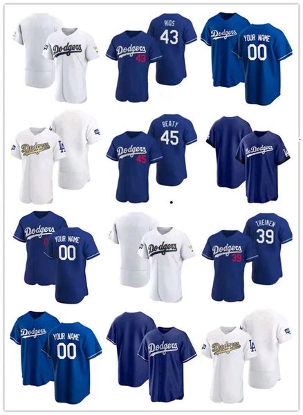 

custom jersey mens women youth los angeles''dodgers''43 edwin rios 45 matt beaty 4 duke snider 39 blake treinen baseball, Blue;black