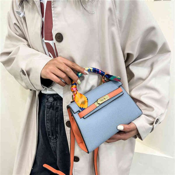 

bags designer women ke1lyss bag 2022 color contrast street trend single shoulder messenger ins women's handbag