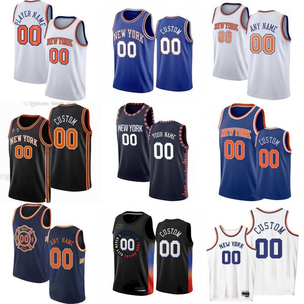 

basketball jerseys 75th custom men women youth new york''knicks''13 evan fournier 51 ryan arcidiacono 91 luka samanic 2, Black;red