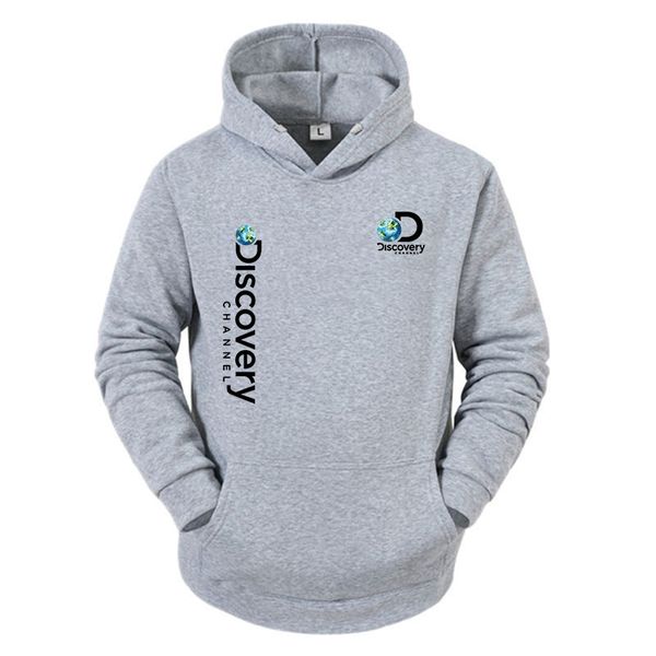 

new brand designer jacket 2022 new discovery channel printed hoodies outdoor adventure men's fashion long-sleeved oversized sweatshirt, Black