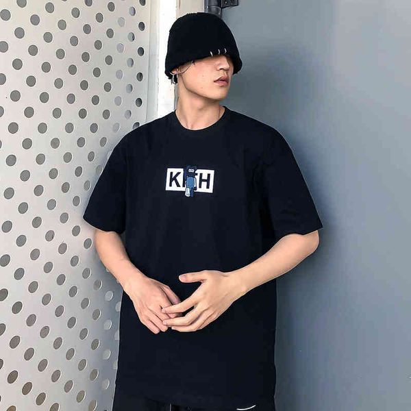 

kith berbrick men women t-shirt loose fit cotton, White;black
