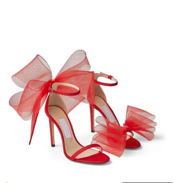 

elegant aveline women sandals mesh bows stiletto heel ankle strap bridal party dress lady pumps black white red nude eu35-43