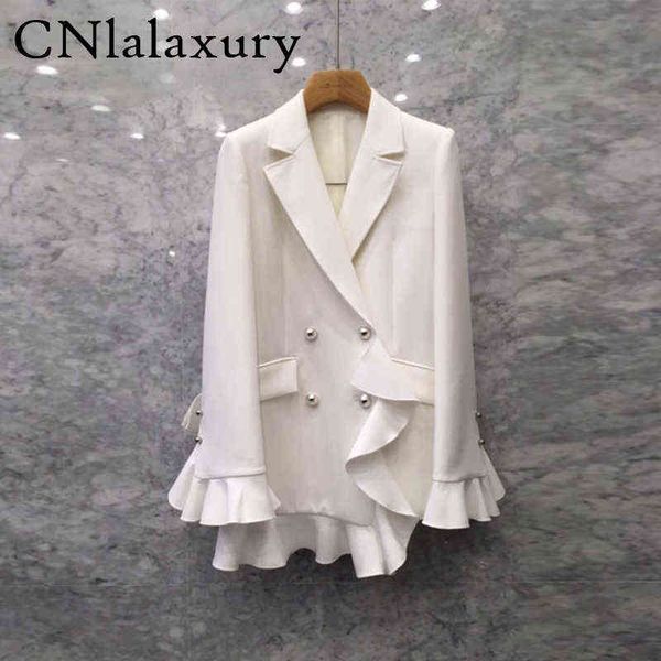

suit 2020 korean style autumn blazer women pattern long sleeves double breasted, White;black