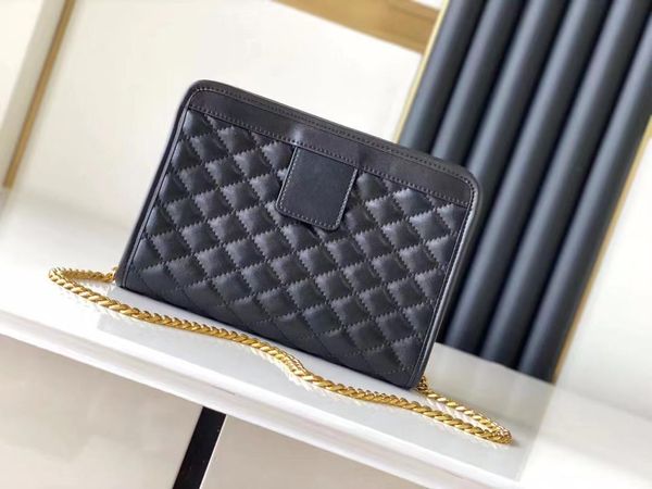 Luxus Modedesigner Schulter Umhängetaschen 2022 Frauen Handtaschen Geldbörsen Top Qualität Gold Kette Echtes Leder Gesteppte Victoire Baby Clutch Bag