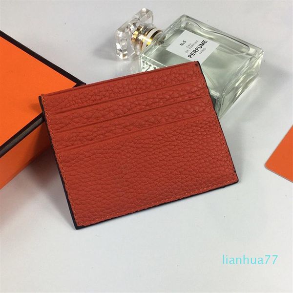 

designer-luxury designer woman pure color wallet 2020 new fashion card holders genuine leather classic mini wallet famous h logo t286f, Brown;gray