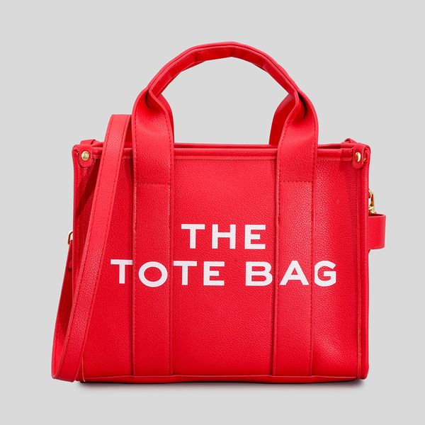 

2022 summer brand design women tote bag luxury letters pu leather handle handbag ladies crossbody shopper purse