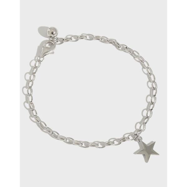 Bracelets de charme Chegada elegante e elegante miçanga simples cadeia de estrelas para mulheres prata 925 esterling jóias finas garotas presentes