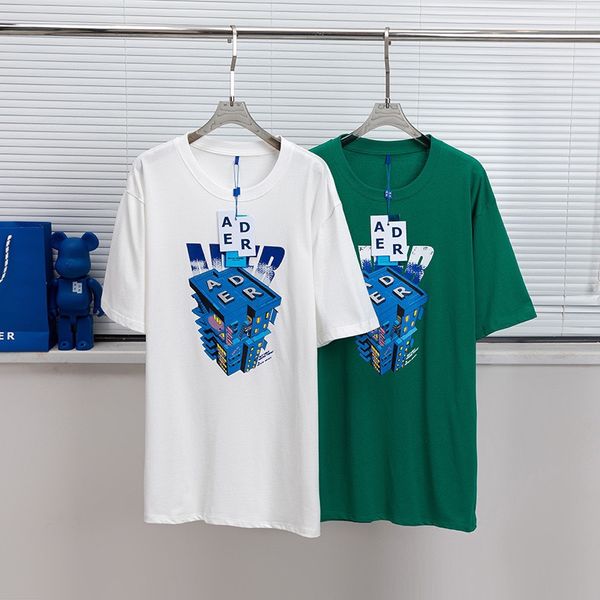 

2022ss building 3d model t-shirt 1 green white t shirt tees, White;black