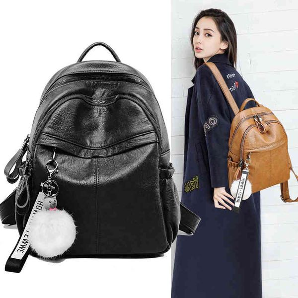 

2022 spring summer new cowhide bag backpack women's single shoulder crossbody leather bag2022 trendy fashion design ladies sachet