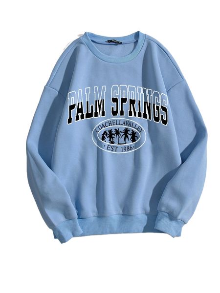 

letter graphic drop shoulder pullover w10v#, Black