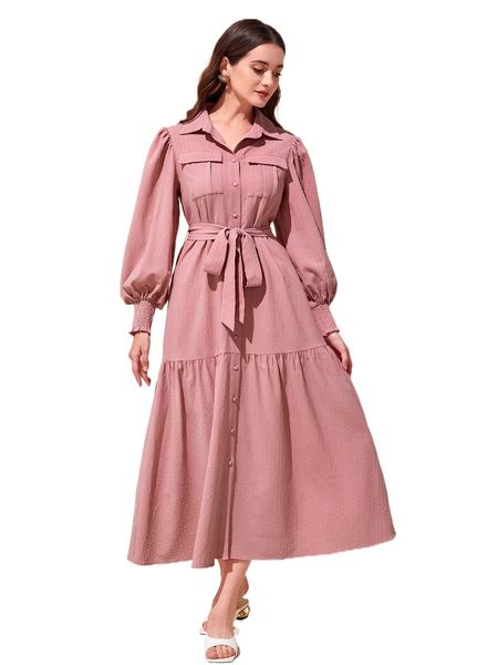 

modely swiss dot belted shirt dress q3am#, Black;gray