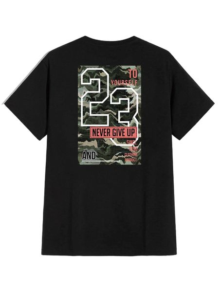 

romwe guys camo letter tee k8nj#, White;black