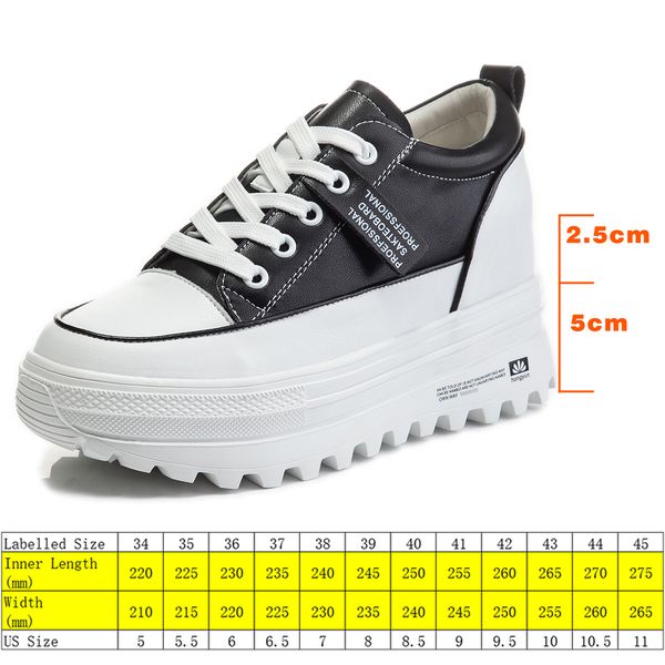 

7.5cm genuine leather women casual shoes platform wedge sneakers shoes spring autumn breathable summer shoes white, Black;yellow
