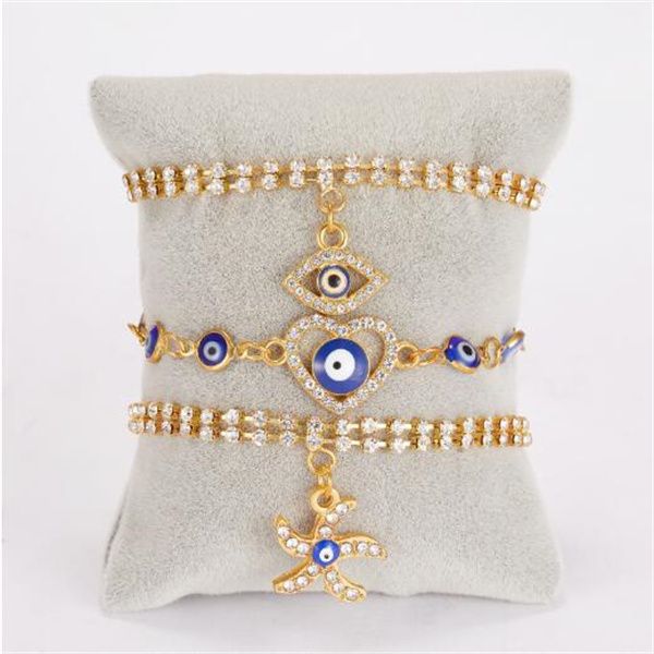 

classic turkish evil eye bracelet for women luxury aaa cubic zircon cz hamsa hand charm bracelet trend female party jewelry gift gc1063, Golden;silver