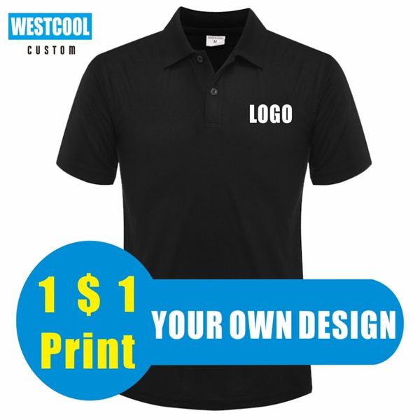

westcool summer casual men and women shortsleeved polo shirts custom embroidery printing personalized design 220708, White;black