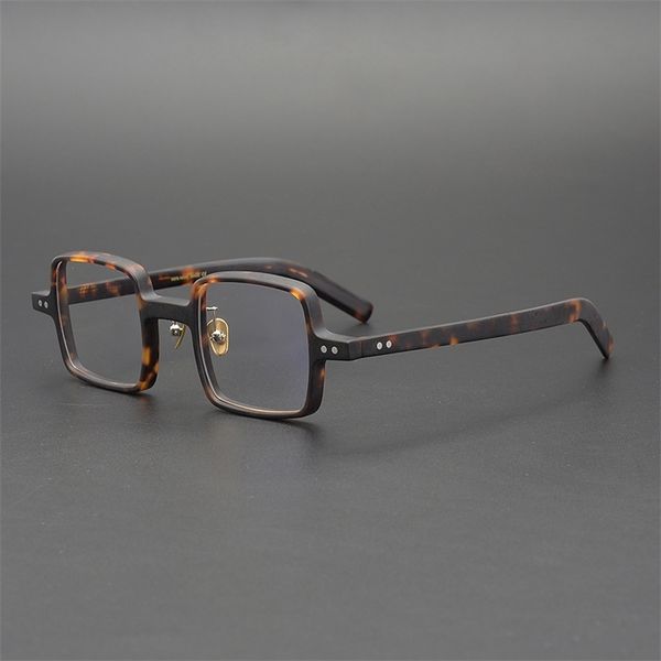

60% outlet online store square spectacle frame manual spectacle frame men's personality box glasses myopia full frame, White;black