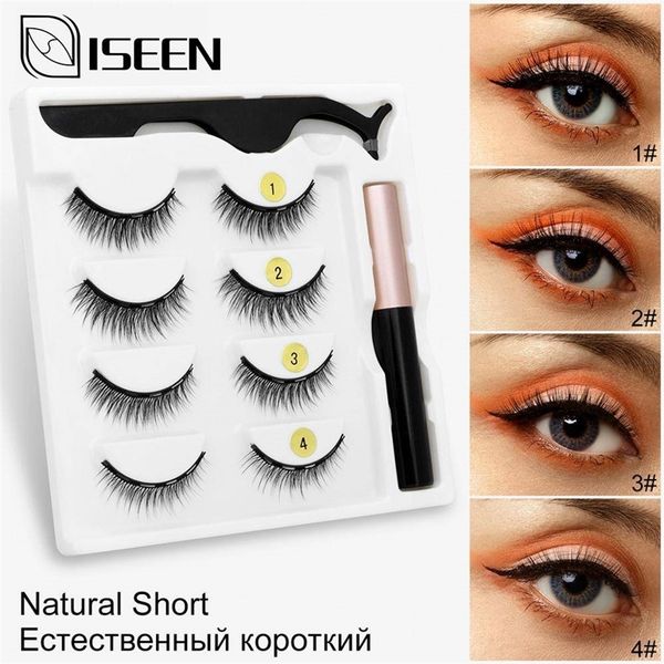 

24 pairs magnetic eyelashes eyeliner 5 magnet natural short false lashes set tweezer makeup tool 220518