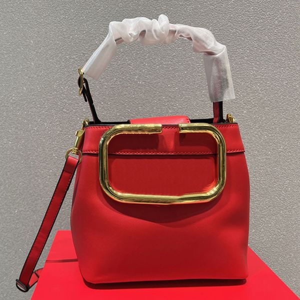 

bucket bag women shoulder cross body bags genuine leather handbag purse solid color drawstring bag removable strap hig quality hardware fash