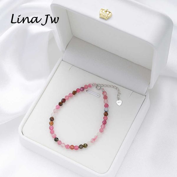 

bracelets en pierre naturelle tourmaline 4mm, fait la main, cadeau pour femmes, bijoux fte mariage, amthyste argt sterling, Golden;silver