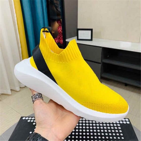 

mens classic breathable knit sport boot simple fashion lettering high platform casual shoe, Black