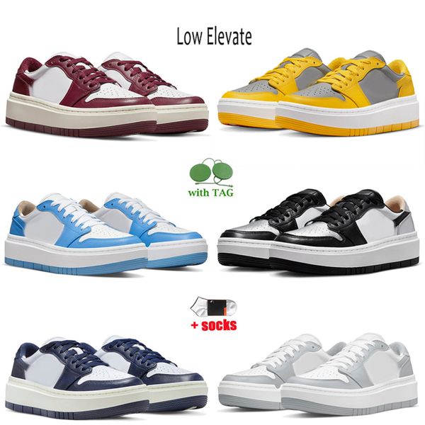 

women mens casual shoes jumpman 1 team red wolf grey silver toe university blue 1s low elevate platform sneakers cement varsity maize black