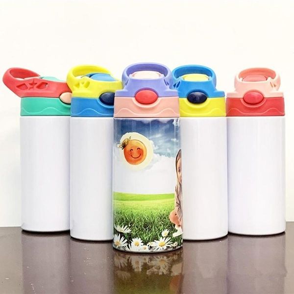 2021 12 once sublimazione DRITTO Sippy Cups Tazze per bambini Biberon in acciaio inossidabile Bicchiere per bere Doppia parete Alimentazione sottovuoto Infermieristica 0407Bottle lx59