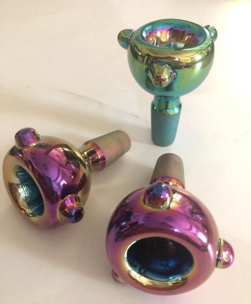 14mm / 19mm Ciotola per fumatori in vetro maschio Cupola colorata per Ash Catcher Bubbler Ciotole per tabacco Bong Giunto colorato