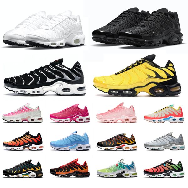 

tn plus men women running shoes triple black white hyper blue smoke grey worldwide reverse sunset mens trainers walking sneakers 36-46