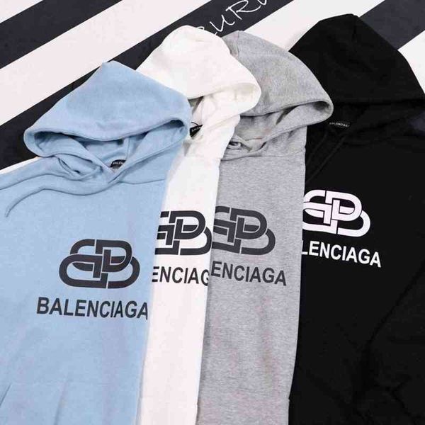 

trendy designer balencigass hoodies pullover long casual sleeve loose fit men womens sweaters, Black