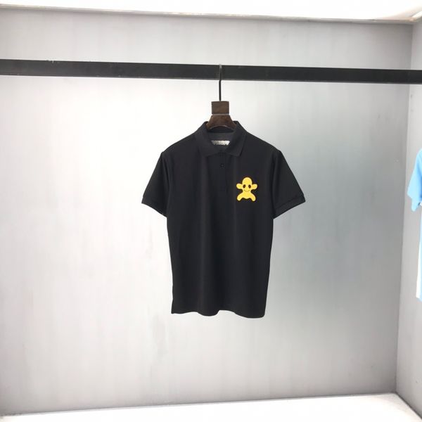 

2021ss spring and summer new high grade cotton printing short sleeve round neck panel t-shirt size: m-l-xl--xxxl color: black white mcw65, Black;brown
