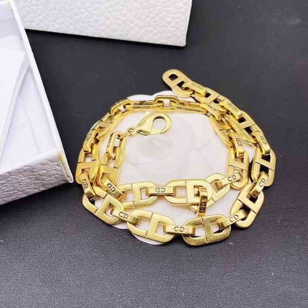 

fine jewellery letter necklace hip hop women's temperament chain jewelry, Black